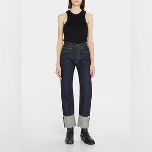 🇮🇹 MADE IN ITALY R 13 Courtney Slim Fit w/ Cuff Japanese Selvedge Denim Jeans